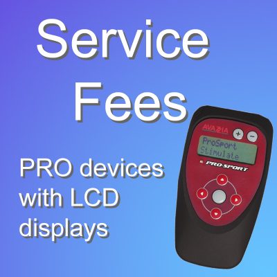 Minimum service fee for PRO devices with LCD user-interface